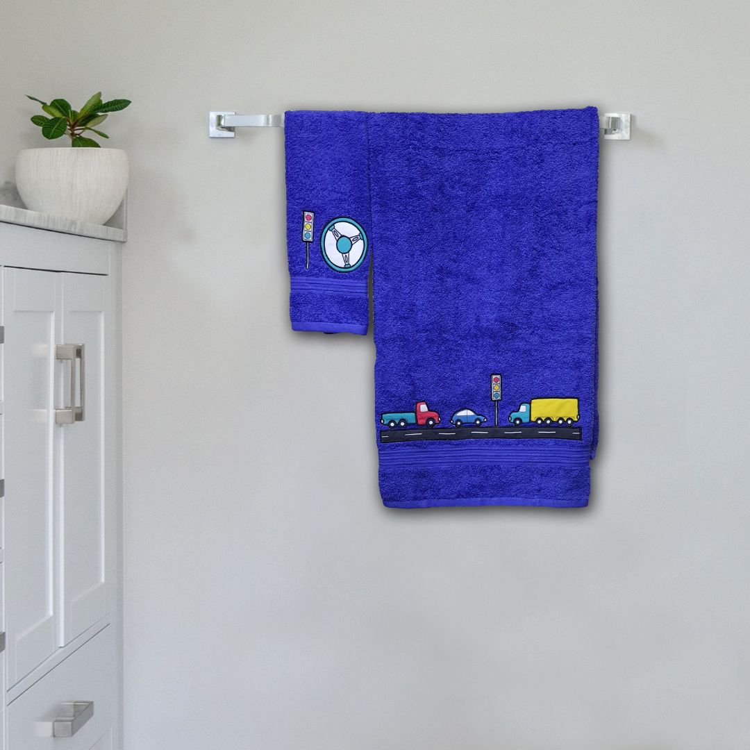 Road-Signal Embroidered Personalized Towel