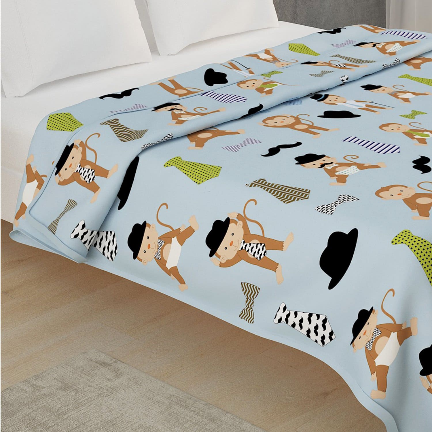 Monkey Cartoon Print Dohar