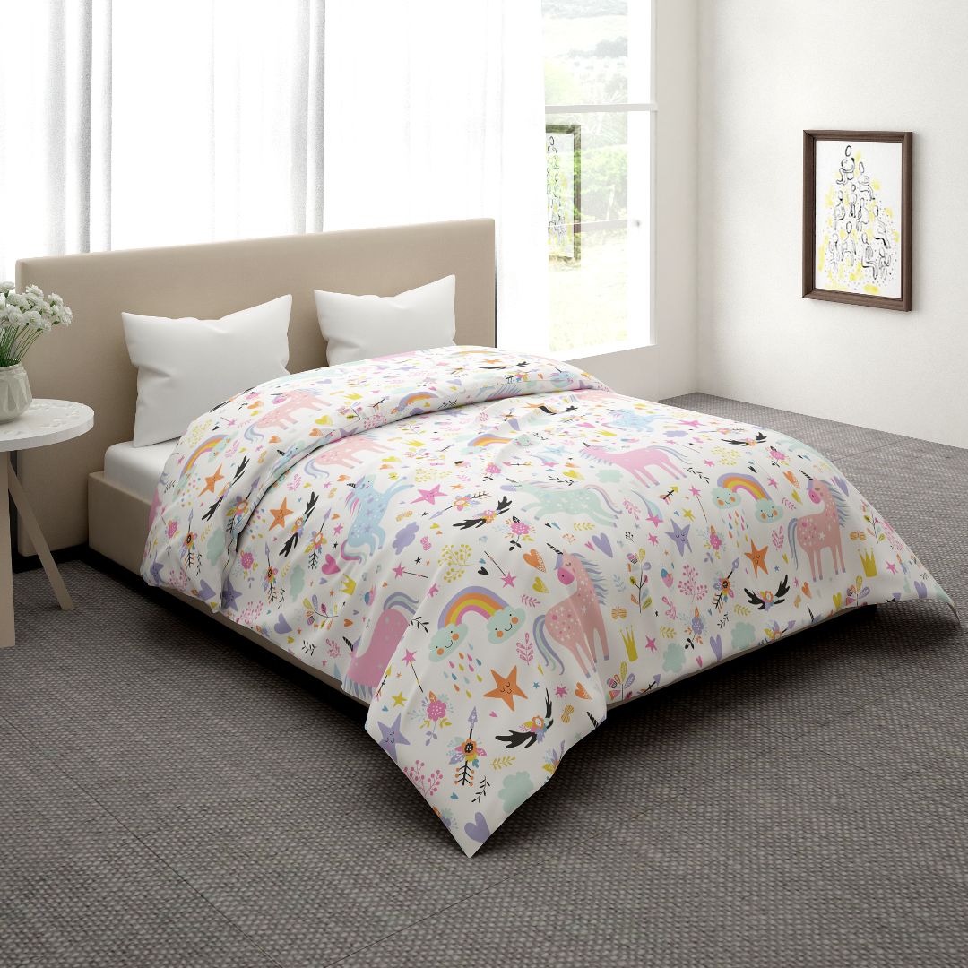 Unicorn Pink Print Quilt