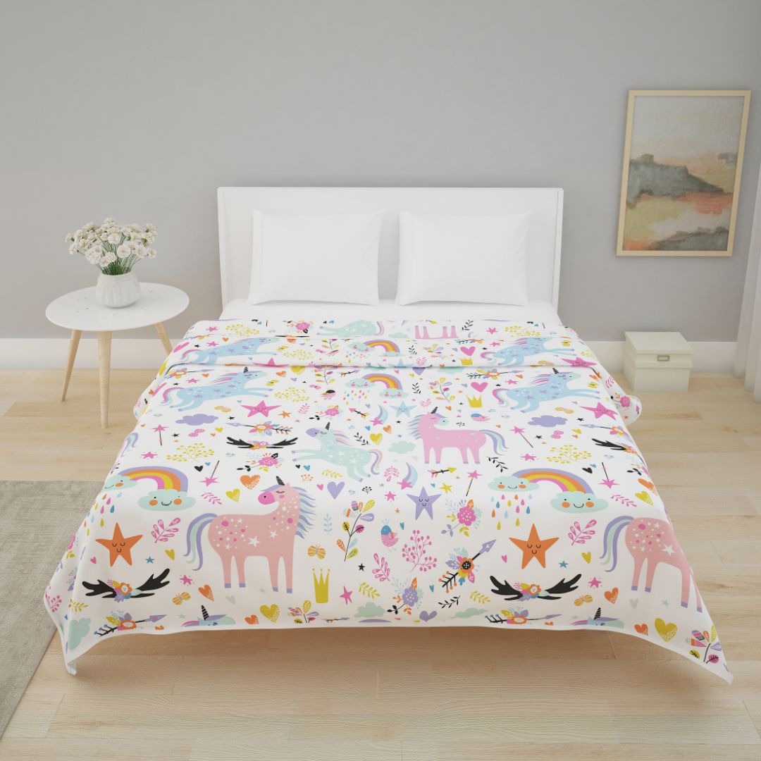Pink Unicorn Print Dohar