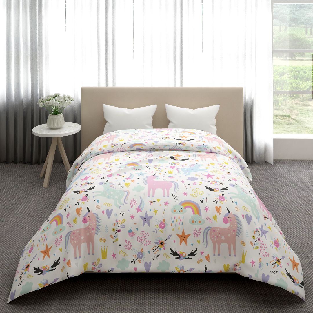 Unicorn Pink Print Quilt
