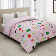 Back To School Pink Owl Print Quilt