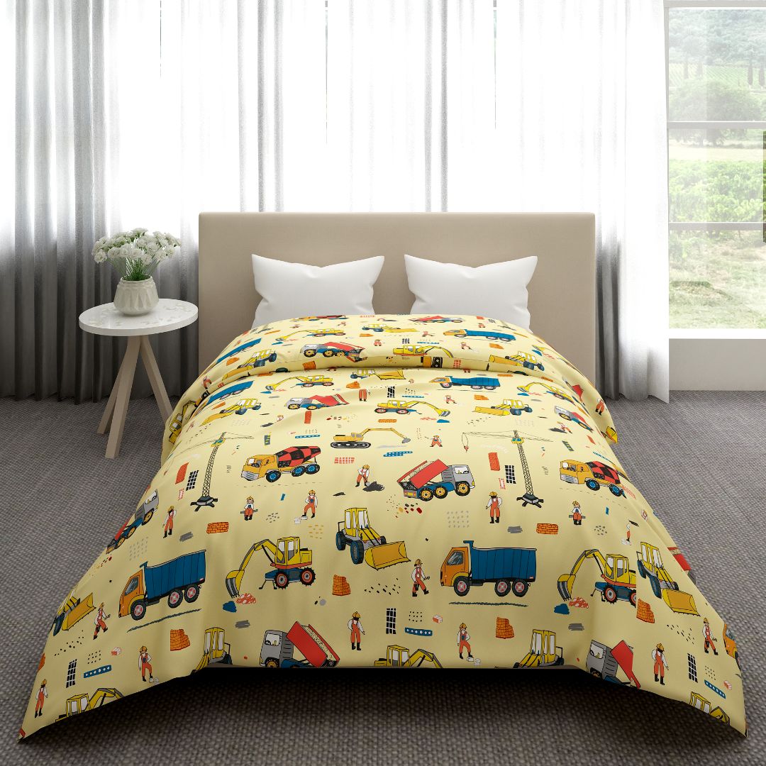 Construction Vehicles Print Quilt
