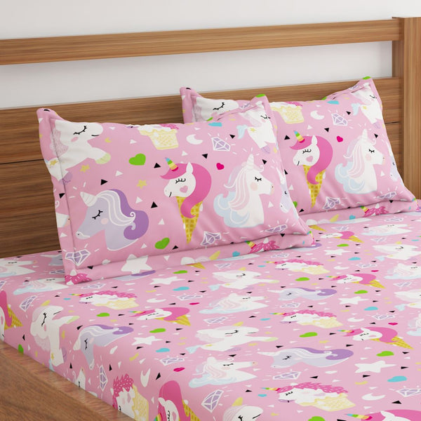 Unicorn print bed sheets hot sale
