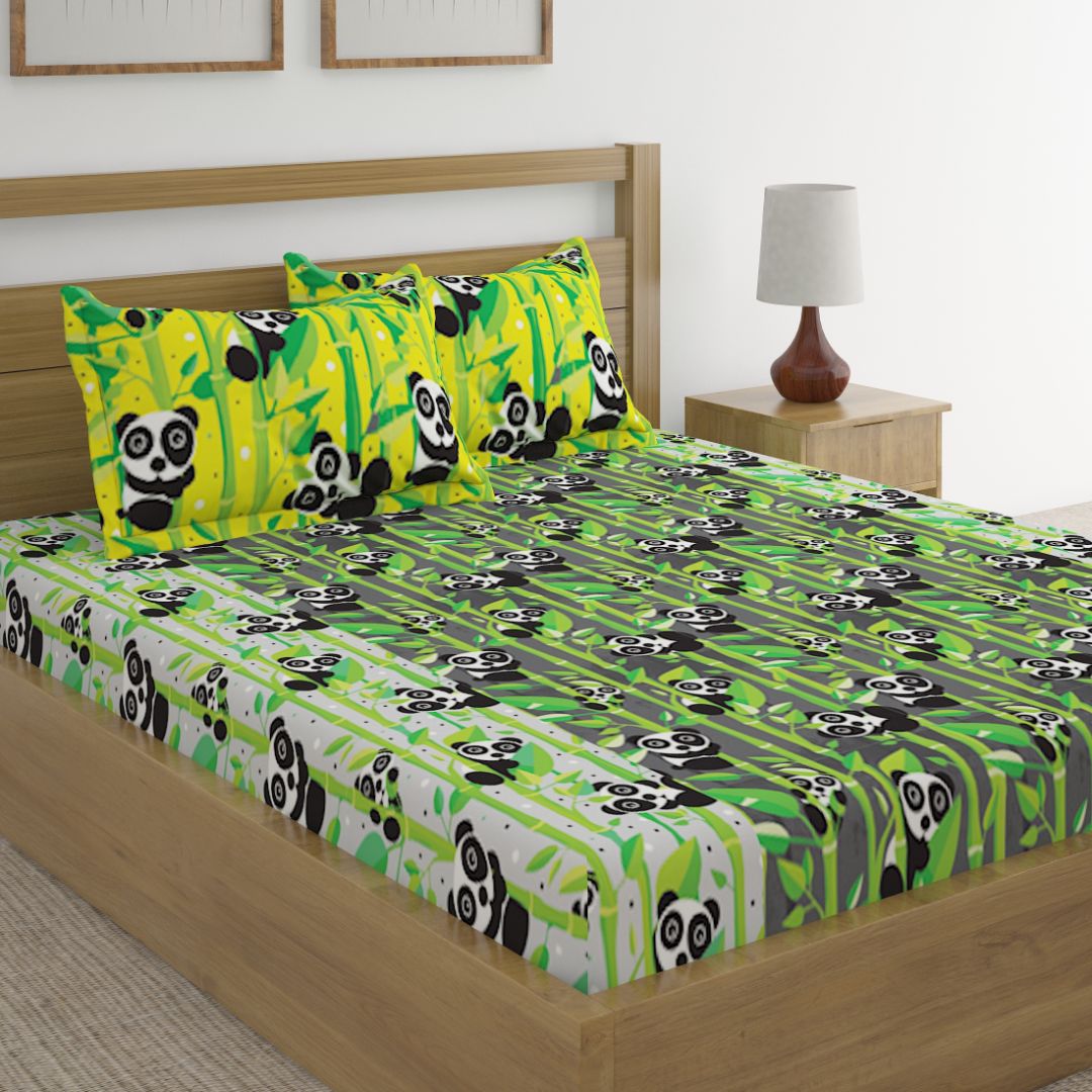 Panda Print Bed Sheet