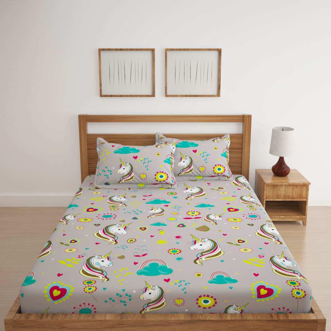 Grey unicorn bedding shop